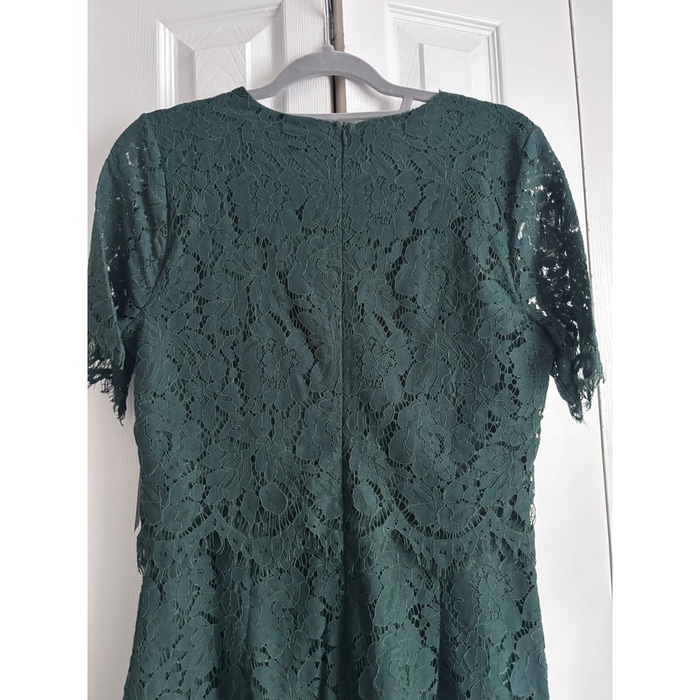 NWT Lulus Devotion Green Lace Midi Sheath Dress Size M MSRP $74 - Picture 9 of 11